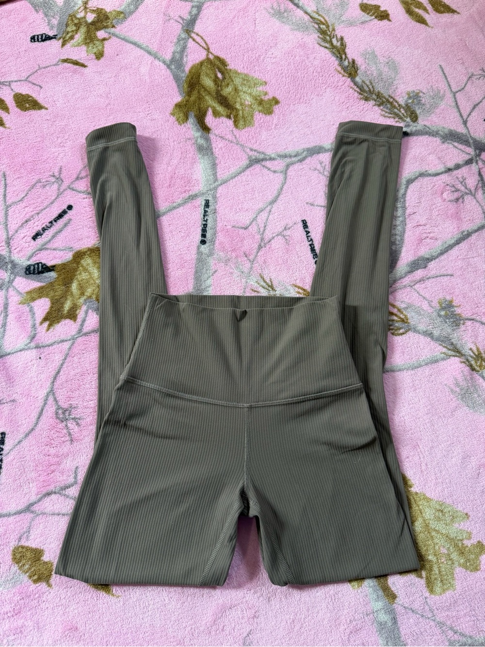 Lululemon Ribbed Green Leggings